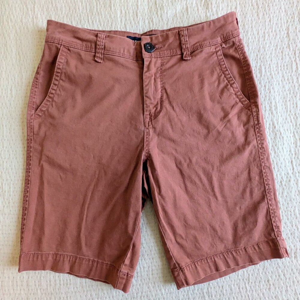 🐚 Aeropostale Chino Shorts - Salmon/Rust - Size 27 - Very Good